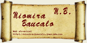 Miomira Baucalo vizit kartica
